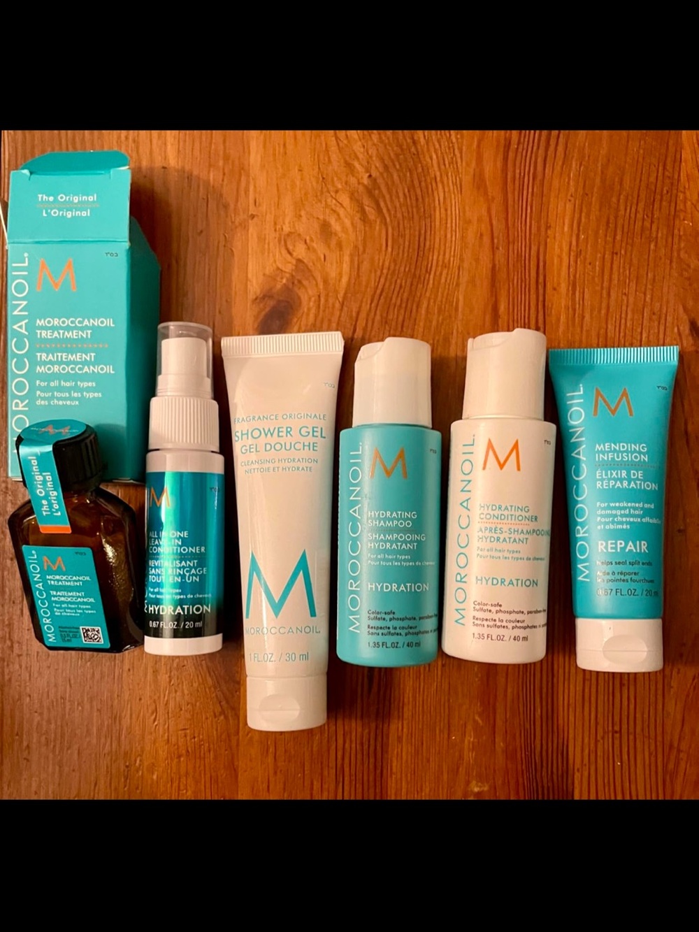 Moroccanoil Hydration Mini Hair Care Set - Teal & White